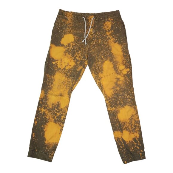 H&M Divided Mens Jogger Pants Size 30 Brown & Orange Tie-Dye Cotton Blend - Picture 8 of 8
